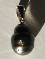 Tahitská černá perla s přívěskem 10,3 mm